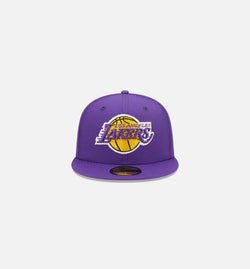 NEW ERA 60243515
 Los Angeles Lakers Pop Sweat 59fifty Fitted Hat Mens Hat - Purple Image 0
