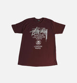 Stussy Wt Drip Tee - Wine