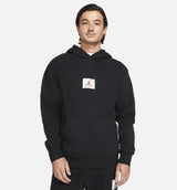 Flight Fleece Graphic Mens Hoodie - Black/White/Red