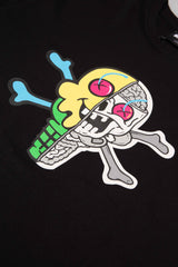 Skull Mens T-Shirt - Black/Black