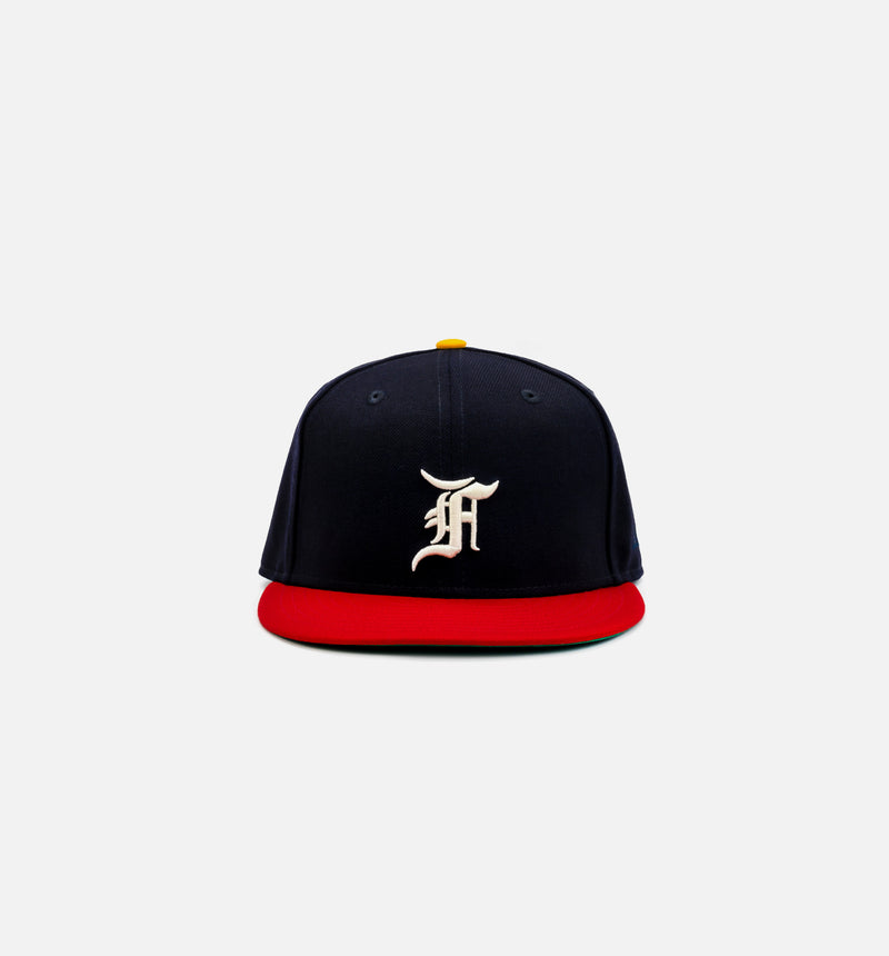 F.O.G. 59Fifty Mens Fitted Hat - Navy/Red