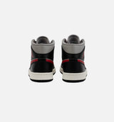 Air Jordan 1 Retro Mid Womens Lifestyle Shoe - Black/Red