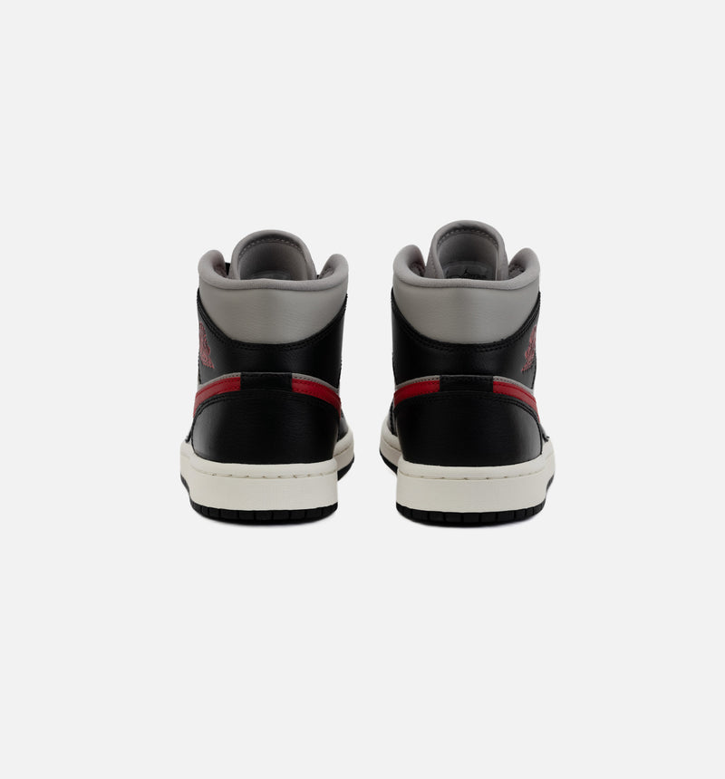 Air Jordan 1 Retro Mid Womens Lifestyle Shoe - Black/Red