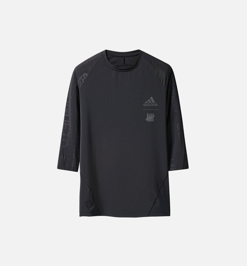 Undftd X adidas Collection Alphaskin Tech 3/4 Mens T-Shirt - Black/Black