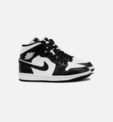 Air Jordan 1 Retro Mid Panda Womens Lifestyle Shoe - Black/White