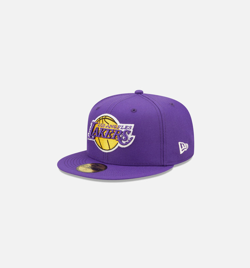 Los Angeles Lakers Pop Sweat 59fifty Fitted Hat Mens Hat - Purple