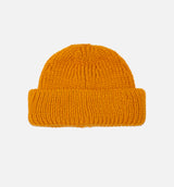 Enamel Pin Beanie Mustard Mens Hat - Mustard