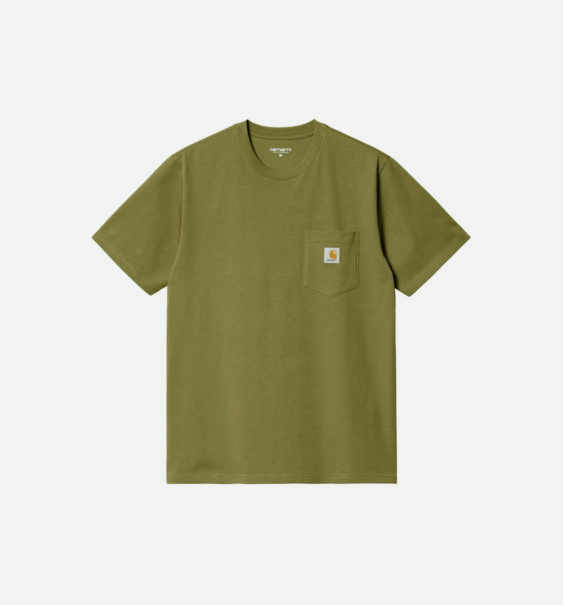 Pocket Mens Short Sleeve Shirt - Olive