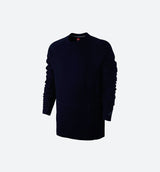 Tech Fleece Crew (Mens) - Obsidian Heather/Obsidian Heather/Black