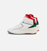 Air Jordan 2 Retro Italy Grade School Lifestyle Shoe - White/Fire Red