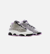Air Jordan 13 Houndstooth Grade School Lifestyle Shoe - White/Black/Lilac/Metallic Silver Free Shipping