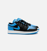 Air Jordan 1 Retro Low University Blue Grade School Lifestyle Shoe - Black/University Blue