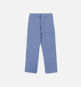 Hickory Stripe Carpenter Mens Pants - Blue