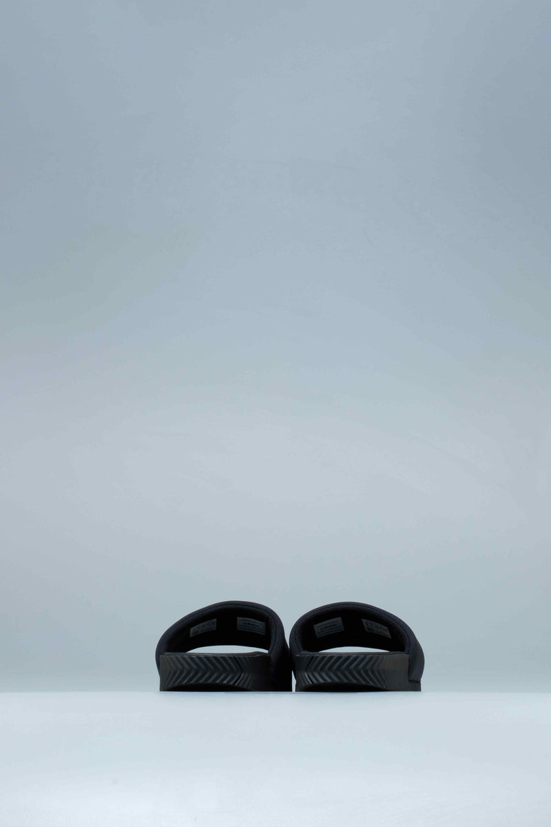 adidas by Alexander Wang Black Adilette Lycra Men Slides - Black /White