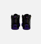 Air Jordan 12 Retro Field Purple Grade School Lifestyle Shoe - Black/Purple