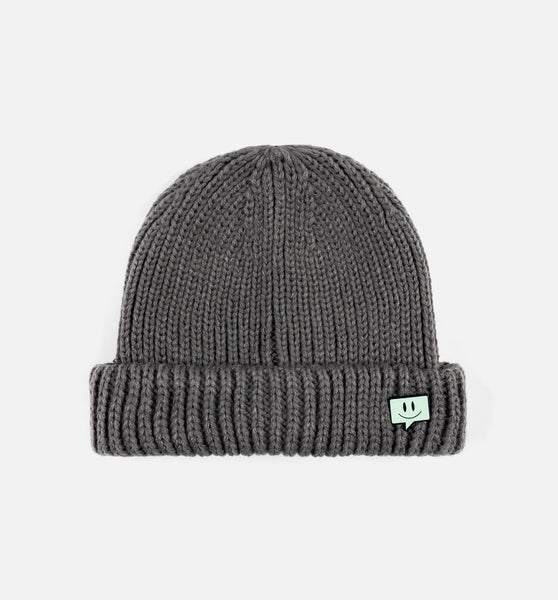 Nice Kicks Premium NKBN202 Enamel Pin Beanie Grey Mens Hat - Grey
