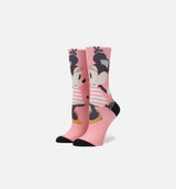 Sassy Minnie Mouse Socks Girl's - Pink/Black/White