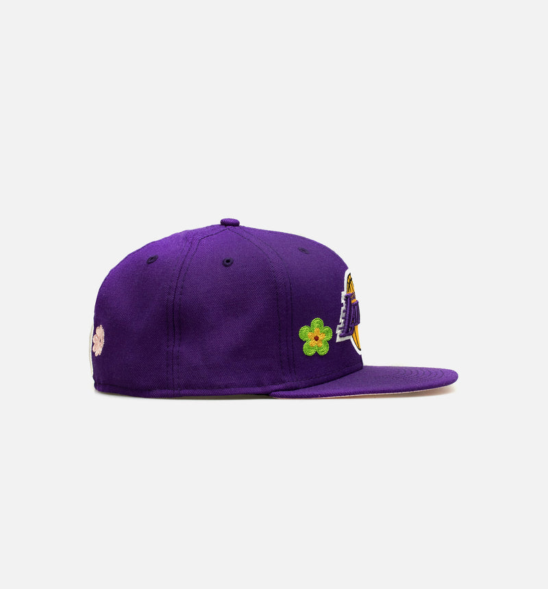 Los Angeles Lakers 59Fifty Flower Mens Hat - Purple