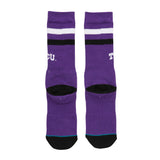 TCU Logo Crew Socks - Purple