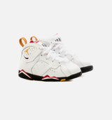 Air Jordan 7 Retro Cardinal Infant Toddler Lifestyle Shoe - White/Red