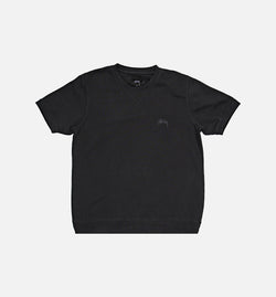 STUSSY 118152-BLAC
 Stock Short Sleeve Crew Shirt Mens T-Shirt - Black Image 0
