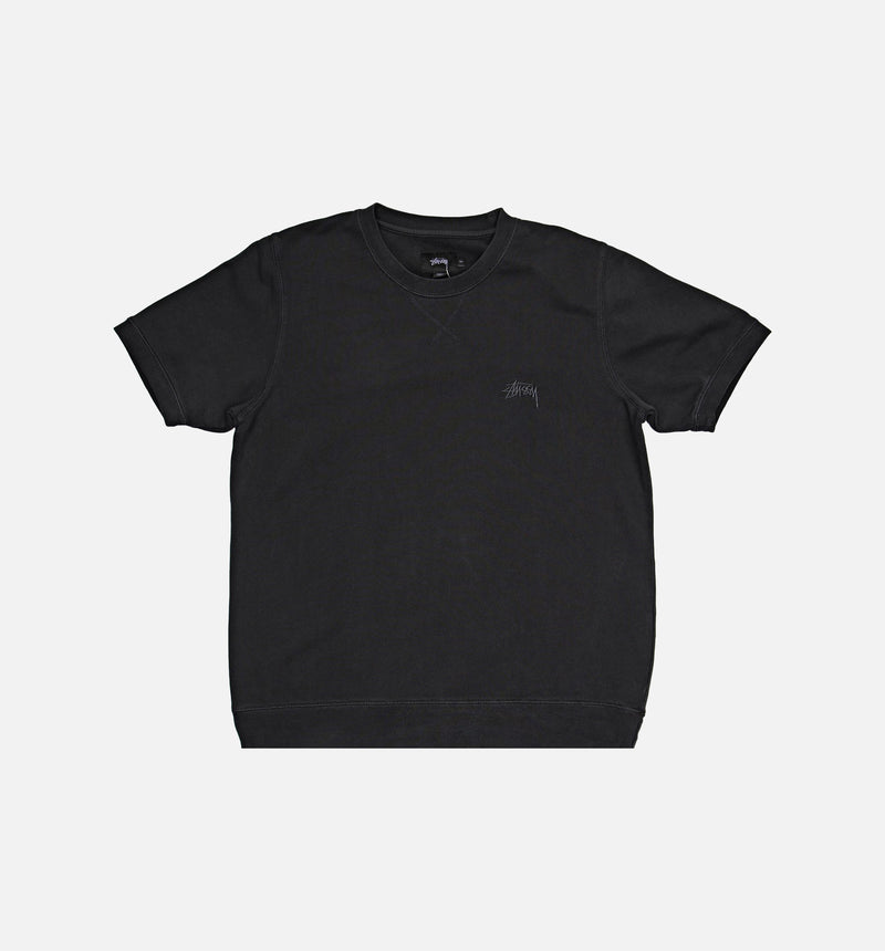 Stock Short Sleeve Crew Shirt Mens T-Shirt - Black