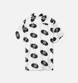 Vault X Wacko Maria Woven Mens Button Up Short Sleeve - White/Black