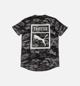 Trapstar Logo Mens Short Sleeve Tee - Black/Camo