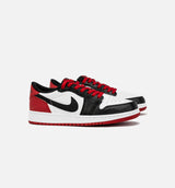 Air Jordan 1 Retro Low OG Black Toe Grade School Lifestyle Shoe - White/Red