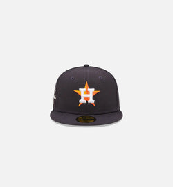 NEW ERA 60243752
 Houston Astros Cloud Icon 59FIFTY Fitted Cap Mens Hat - Navy Blue Image 0