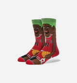 NBA Legends Dennis Rodman Socks (Mens) - Red
