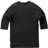 Mesh Jersey 3/4 Sleeve Mens Tee - Black