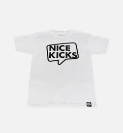 NICE KICKS ESSENTIALS FL14NK2-WHT
 Nice Kicks Classic Outline Tee - White/Black Image 0
