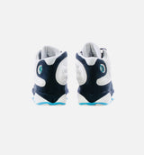 Air Jordan 13 Retro Obsidian Grade School Lifestyle Shoe - White/Obsidian/Dark Powder Blue