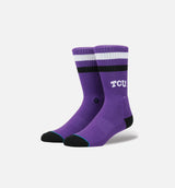 TCU Logo Crew Socks - Purple