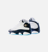 Air Jordan 13 Retro Obsidian Grade School Lifestyle Shoe - White/Obsidian/Dark Powder Blue