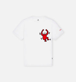 CONVERSE 10022253-A01
 Converse X Keith Haring Graphic Pocket Mens T-Shirt - White/Red Image 0