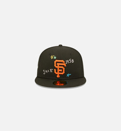 NEW ERA 60243727
 San Francisco Giants Scribble 59Fifty Fitted Cap Mens Hat - Black Image 0