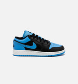 Air Jordan 1 Retro Low University Blue Grade School Lifestyle Shoe - Black/University Blue