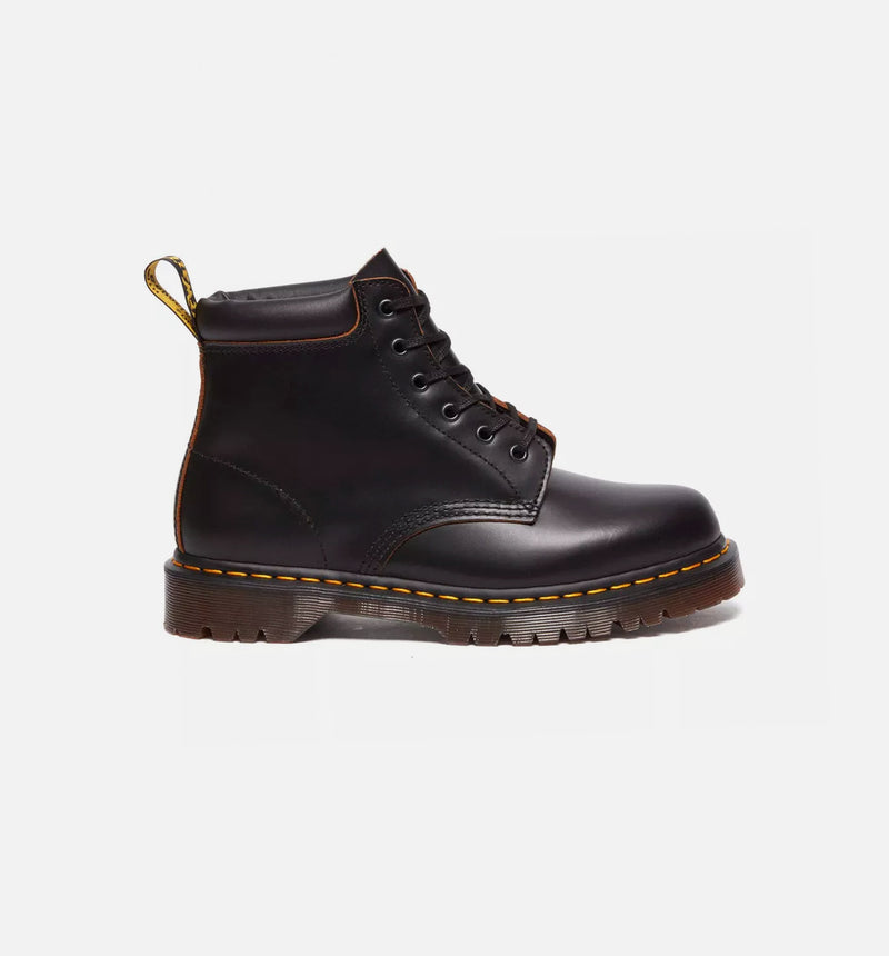 939 Vintage Smooth Leather Hiker Mens Boots - Black