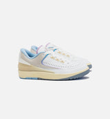 Air Jordan 2 Retro Low Summit White Ice Blue Womens Lifestyle Shoe - White/Blue