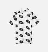 Vault X Wacko Maria Woven Mens Button Up Short Sleeve - White/Black