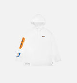 Mens T-Shirt Hoodie - White/Blue/Orange/Black