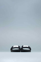 adidas by Alexander Wang Black Adilette Lycra Men Slides - Black /White