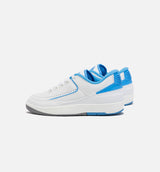 Air Jordan 2 Retro Low University Blue Grade School Lifestyle Shoe - White/Blue
