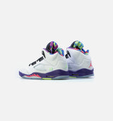 Air Jordan 5 Retro Bel Air Grade School Lifestyle Shoe - Whtie/Purple