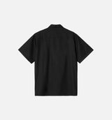 Delray Mens Short Sleeve Shirt - Black