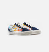 OG Old Skool Free & Easy LX Mens Skate Shoe - Navy Blue/White/Orange/Yellow/Blue