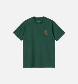 CARHARTT WIP I033253-CHERVIL
 Little Hellraiser Mens Short Sleeve Shirt - Green/Yellow Image 0