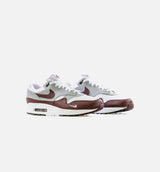 Air Max 1 Wolf Grey Mens Lifestyle Shoe - White/Brown